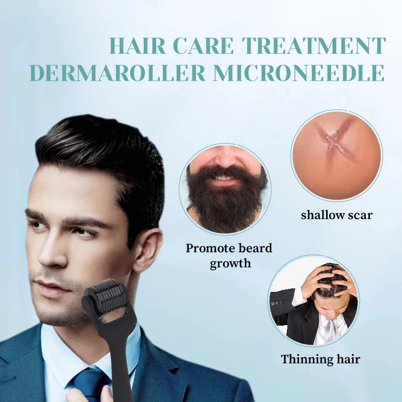 540 Titanium Microneedle Derma Roller – Skin & Scalp Care Microneedle Derma Roller QXL