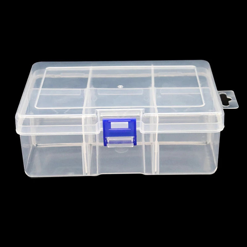 6-Grid Transparent Plastic Storage Box | Tools, Jewelry & Tackle Plastic Storage Box QXL