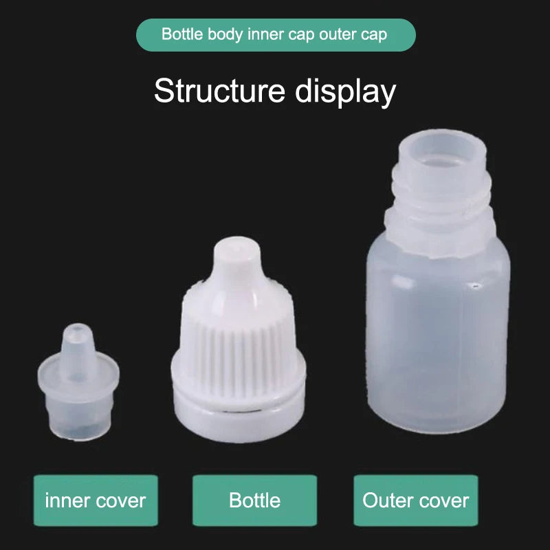 5-Pack Squeezable Plastic Dropper Bottles 3–100ml Refillable Squeezable Dropper Bottles QXL