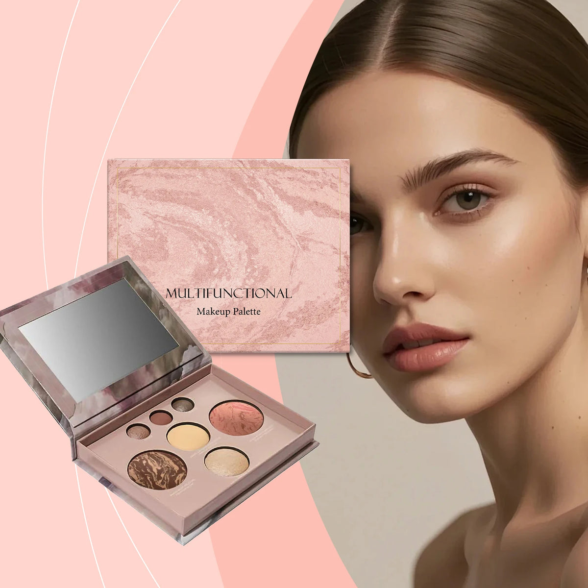7-Color Glitter Eyeshadow & Highlighter Palette | Travel Kit Eyeshadow Palette QXL