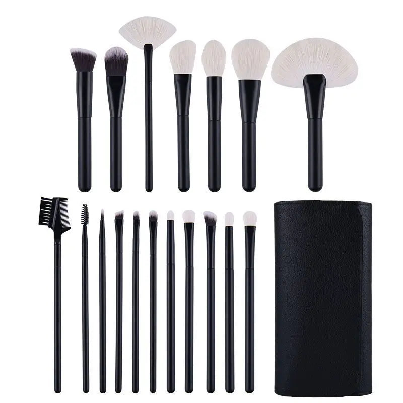 18-Piece Makeup Brush Set – Face & Eye Brushes for Beginners Makeup Brush Set QXL 18 brushes and bags