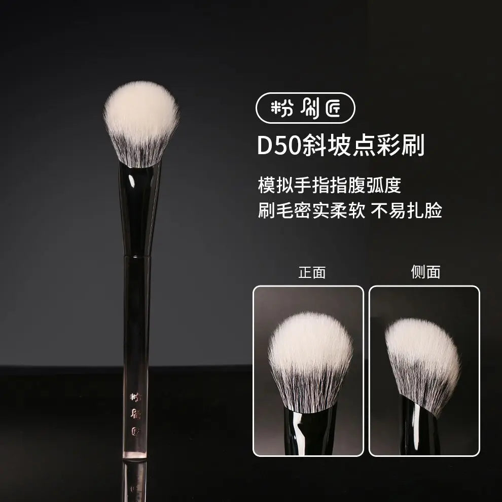 D50 Slanted Stippling Makeup Brush | Double-Layer Dotting Stippling Makeup Brush QXL D50 slope stippling