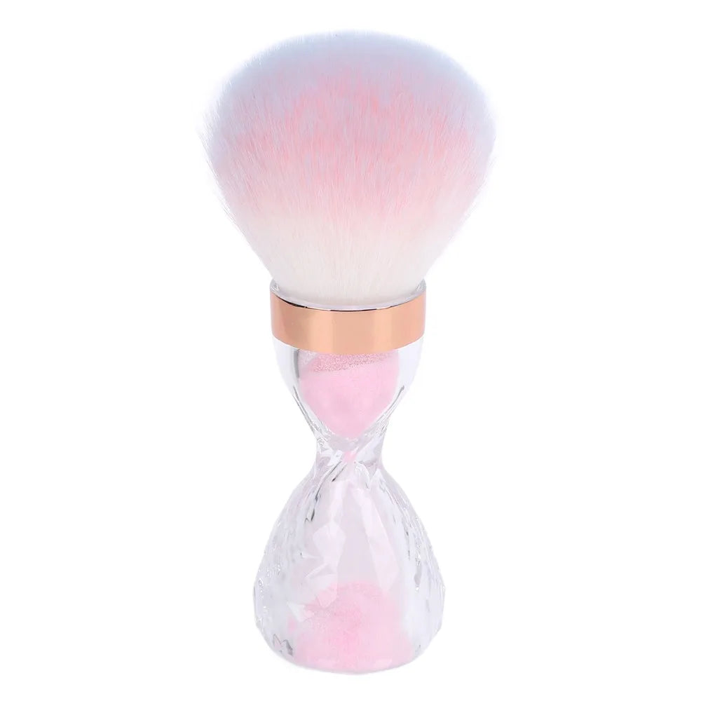 Hourglass Nail Dust Brush | Fluffy Nylon Manicure Cleaner Nail Dust Brush QXL