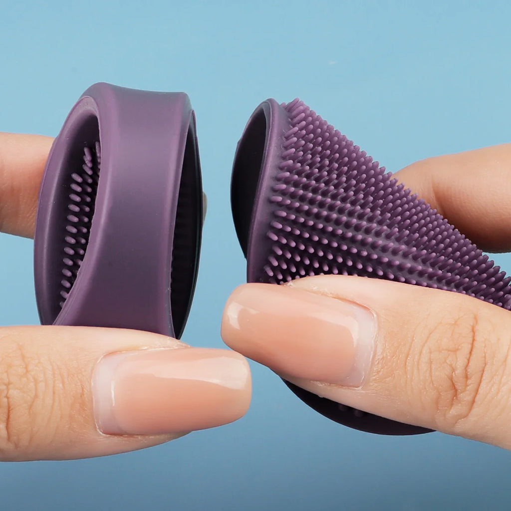 RANCAI 2-Pc Silicone Facial Cleansing Brush Set | Skin Care Facial Cleansing Brush QXL