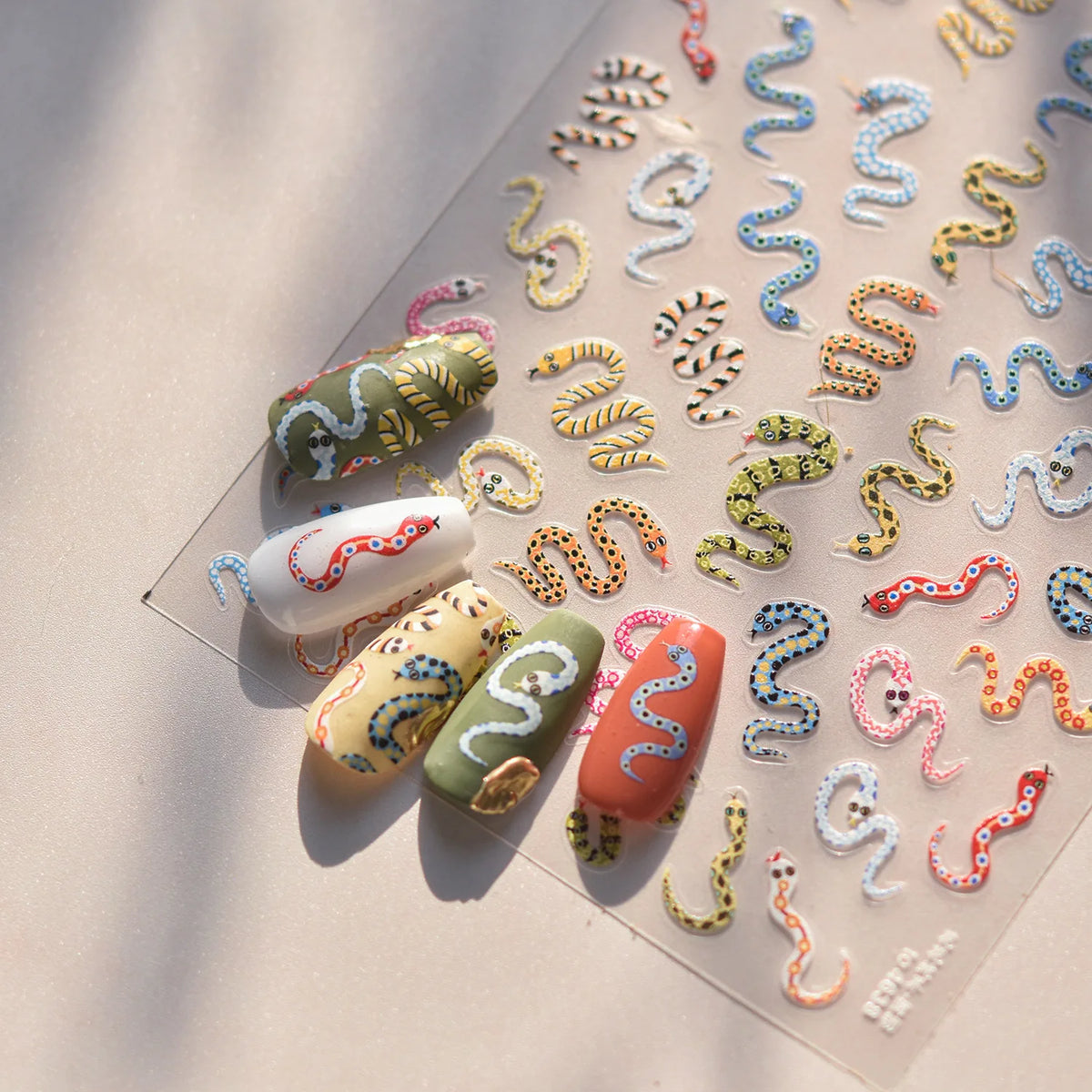 5D Gothic Butterfly Snake Nail Art Stickers & Rhinestone Decals Nail Art Stickers QXL