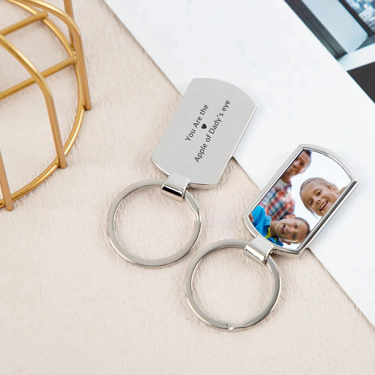 Blank Rectangular Metal Keychains | DIY Heat Transfer Key Rings DIY Metal Keychain QXL
