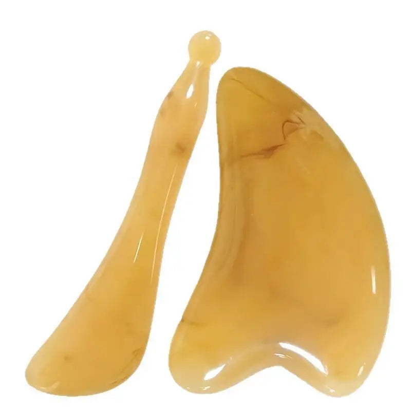 Natural Resin Gua Sha Massage Set | Face Board & Acupoint Stick Gua Sha Massage Set QXL