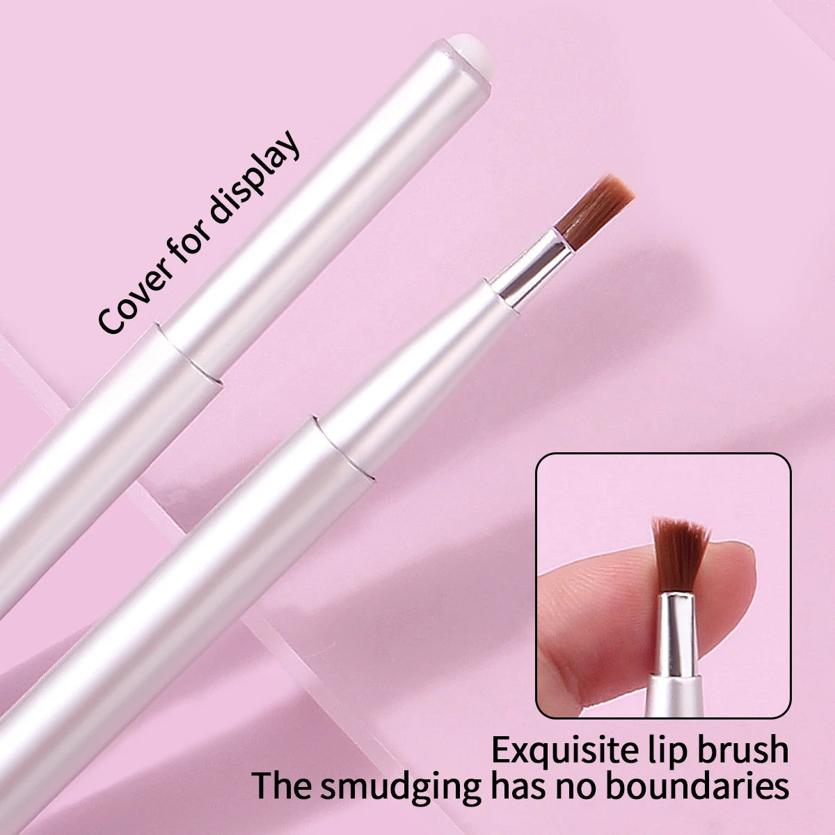 2-Pack Retractable Lip Brush Set | Professional Lip Liner Lip Brush Set QXL