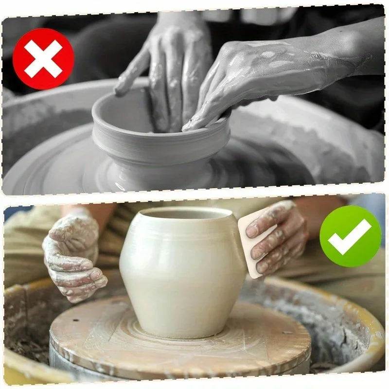 2-Pack Scratch-Free Ceramic & Pottery Cleaning Tool | Fabric Ceramic Cleaning Tool QXL