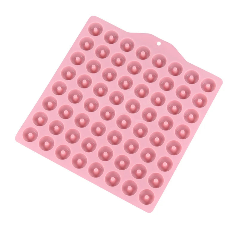 64-Cavity Mini Donut Silicone Mold – Candy, Chocolate & Jelly Silicone Baking Mold QXL