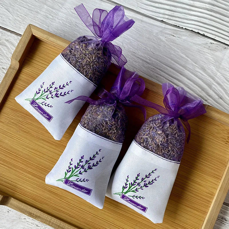 100-Pack Empty Lavender Sachet Bags | Floral Cotton Pouches Lavender Sachet Bags QXL