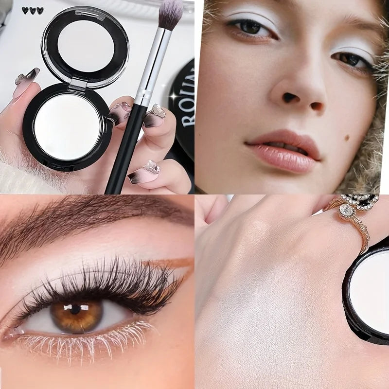 2-Pc Matte Highlighter & Brush Set | Face, Eye & Body Highlighter Powder Set QXL