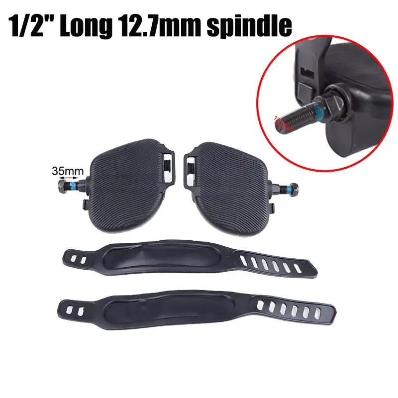 Anti-Slip Exercise Bike Pedals with Straps | 1 Pair Exercise Bike Pedals QXL C
