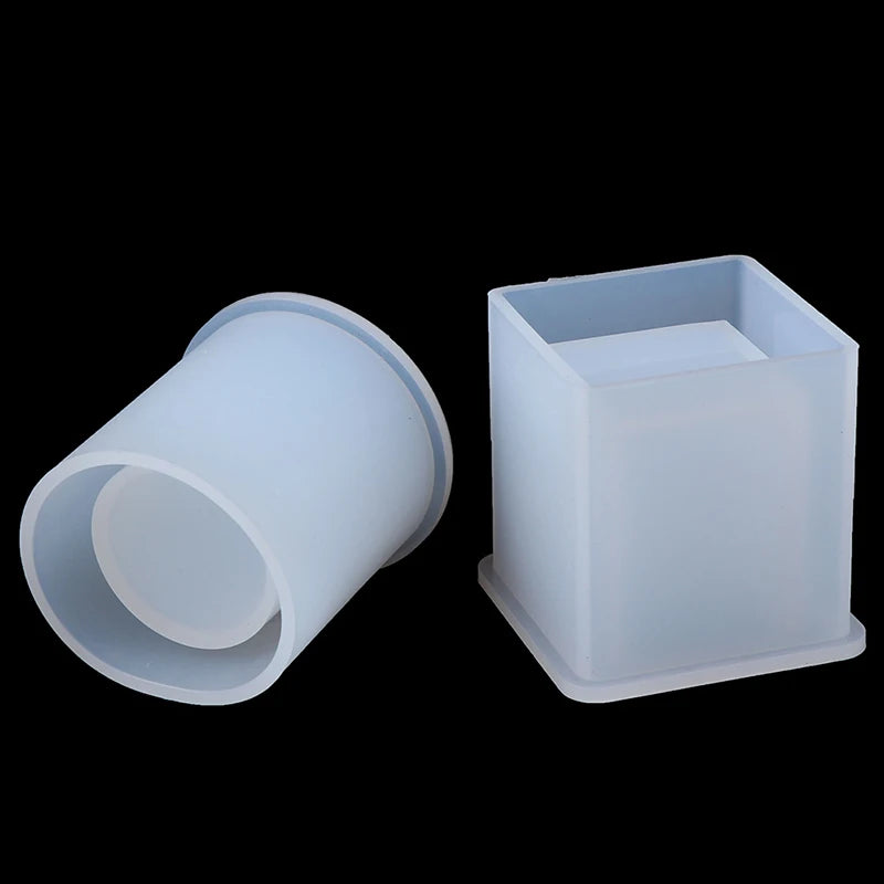Silicone Pen Holder Epoxy Resin Mold | Square & Round DIY Resin Craft Mold QXL