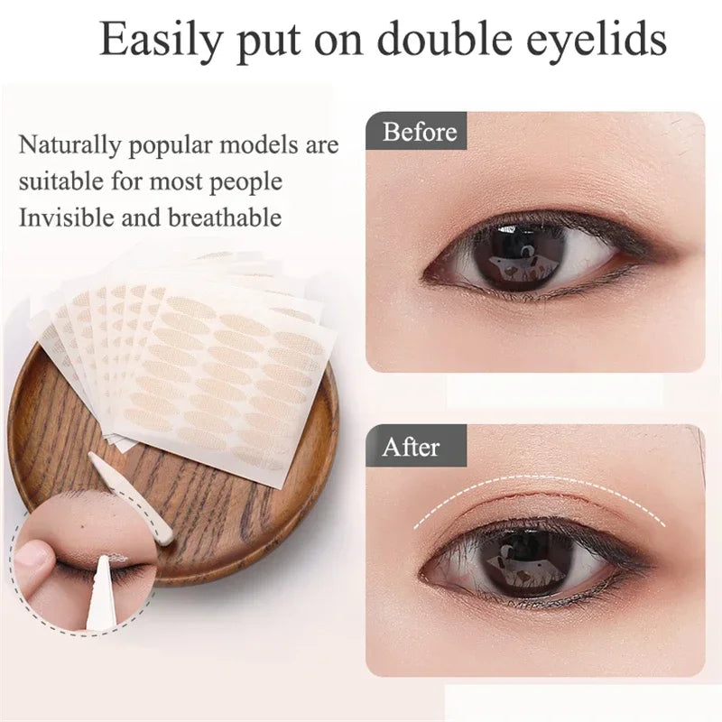 Invisible Double Eyelid Tape Stickers | Lace Mesh 36–240 Pcs Eyelid Tape Stickers QXL