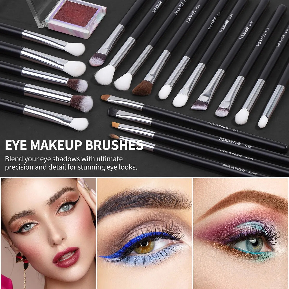 MAANGE 30-Pc Professional Makeup Brush Set – Soft Synthetic Makeup Brush Set QXL