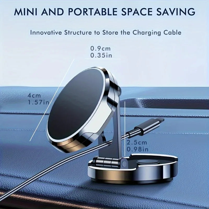 Magnetic Car Phone Mount | 360° Rotating Foldable Stand Car Phone Mount QXL