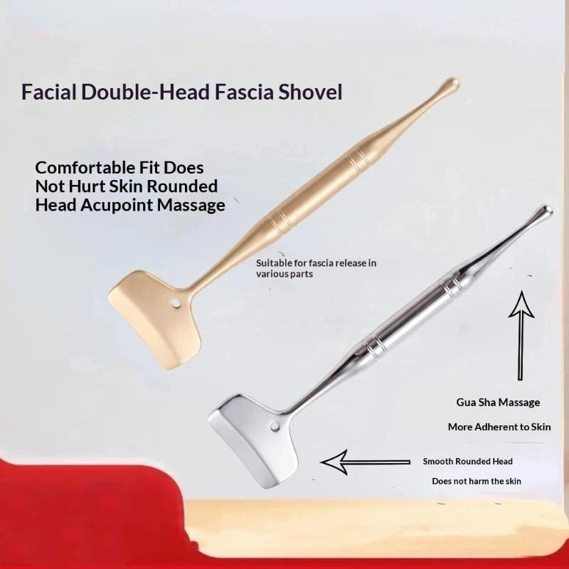 Double-Ended Facial Acupressure & Fascia Pen – Stainless Steel Facial Massage Tool QXL
