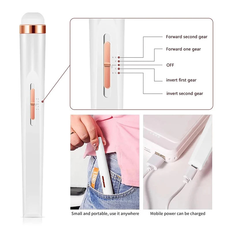 Electric 5-in-1 Nail Drill Set | Manicure Machine & Built-in Light Electric Nail Drill QXL