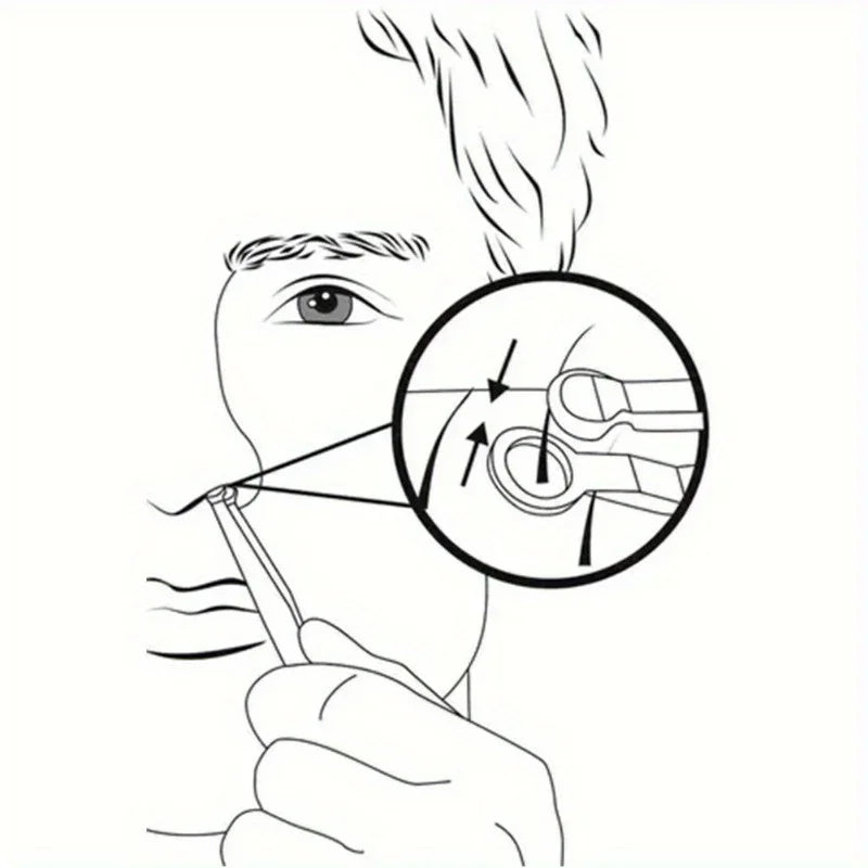 Stainless Steel Round Loop Nose Hair Trimmer | Press-Type Nose Hair Trimmer QXL