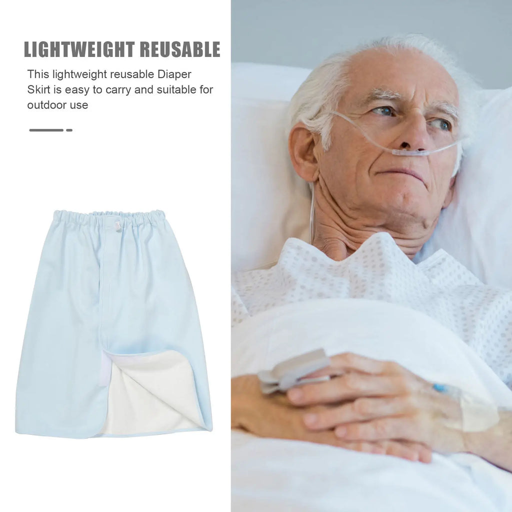 Adult Waterproof Diaper Skirt | Reusable Leakproof Bed Pad Adult Incontinence Skirt QXL