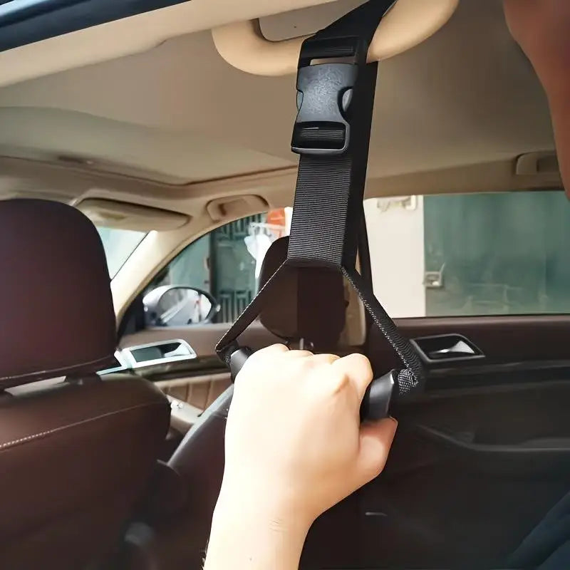 Adjustable Car Door Handle Support | No-Drill Ergonomic Grip Car Door Handle Support QXL