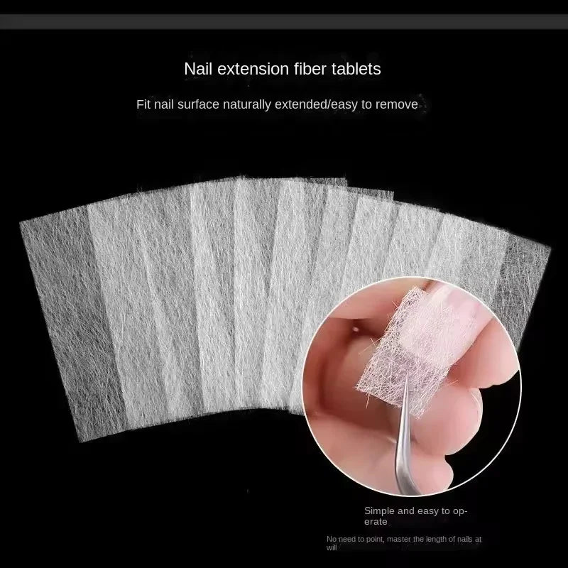 Silk Fiberglass Nail Extension Wraps 20pc | UV Gel French Nail Extension Wraps QXL