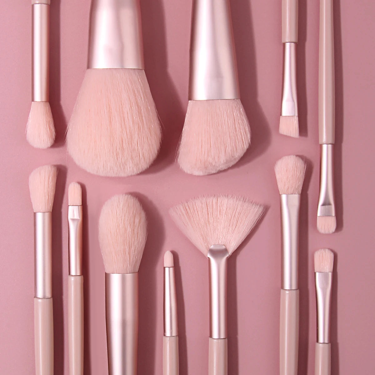 16-Pc Pink Makeup Brush Set | Diamond Bag & Bunny Keychain Makeup Brush Set QXL