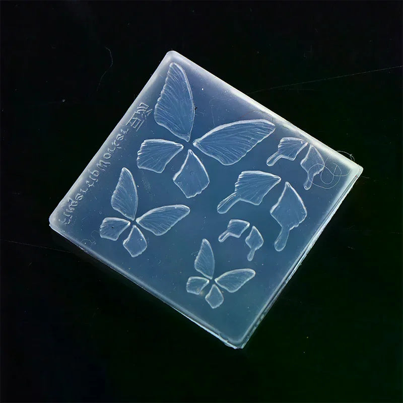 3D Butterfly Silicone Nail Mold | UV Gel Carving Stencil Silicone Nail Mold QXL