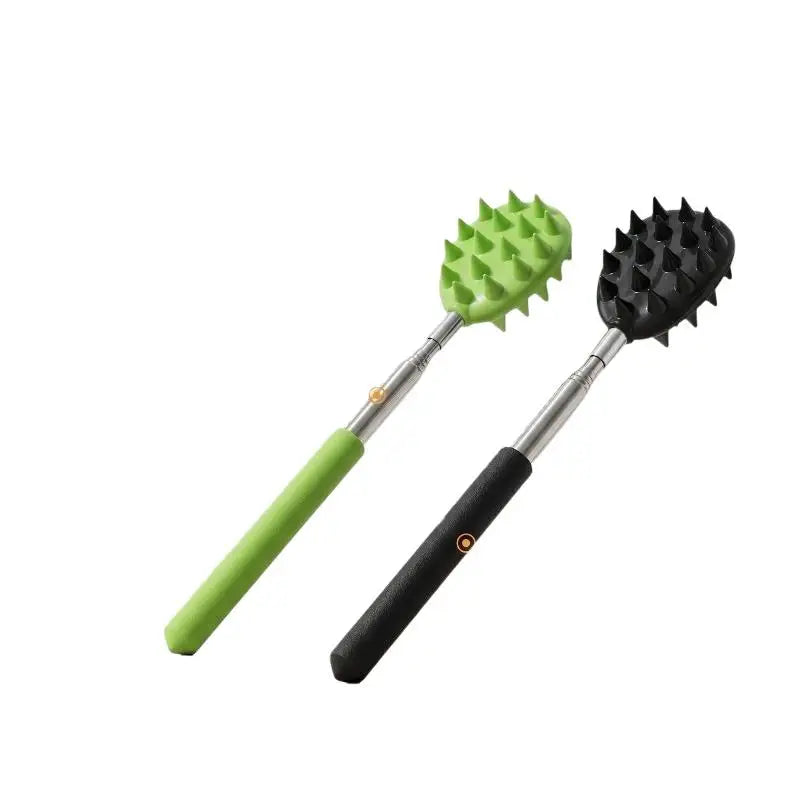 Telescopic Back Massage Stick | Silicone Spikes Extendable Rod Manual Massage Stick QXL