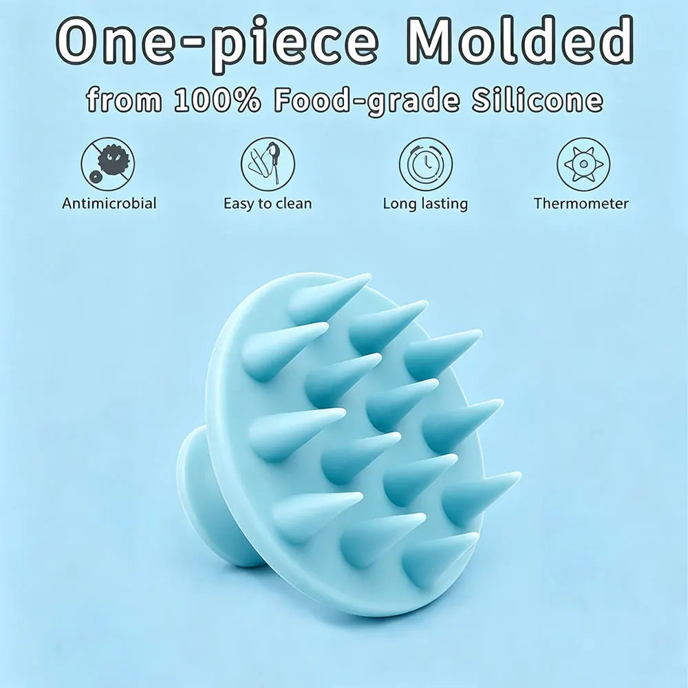 Silicone Scalp Massaging Shampoo Comb for Thick Curly Hair Scalp Massage Comb QXL