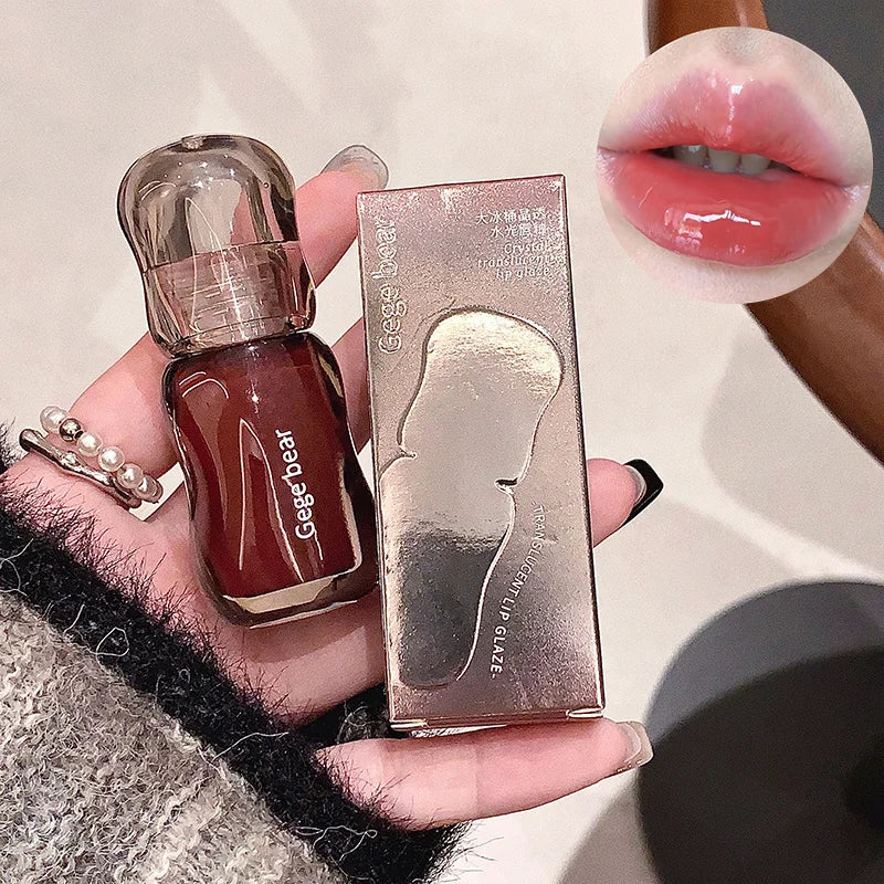 Gegebear Crystal Gloss Lip Lacquer | Hydrating Mirror Finish Lip Gloss QXL