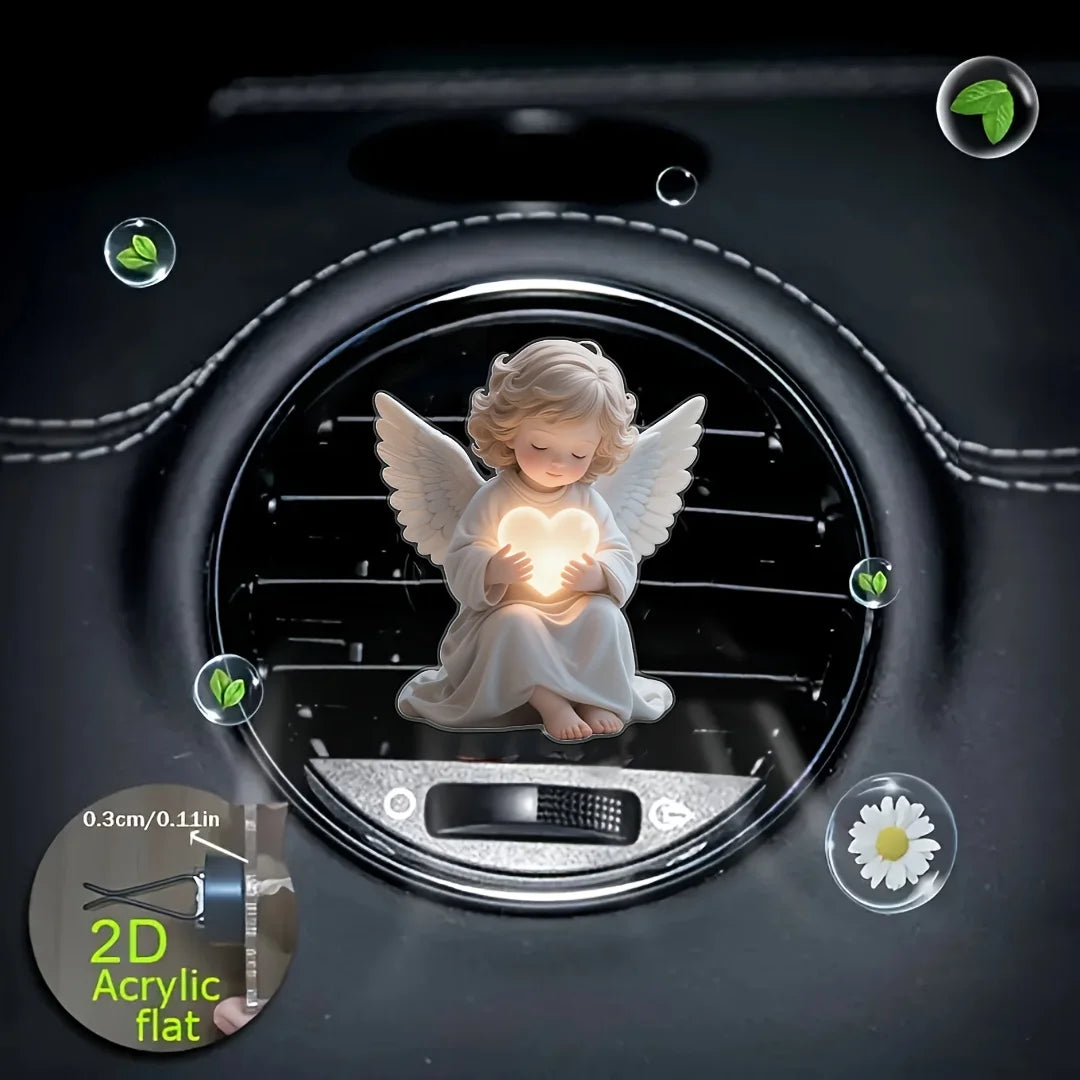 Angel Heart Acrylic Car Air Vent Clip Fragrance Diffuser Car Vent Diffuser QXL