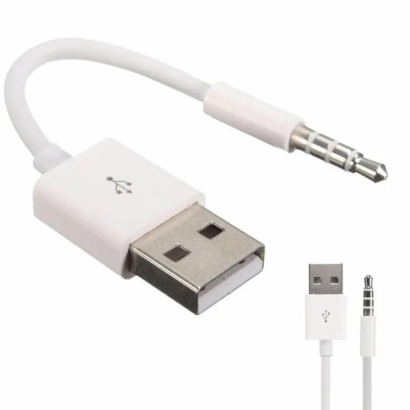 USB Cable for iPod Shuffle 1–7 Gen | Charge & Sync 3.5mm USB Sync Cable QXL