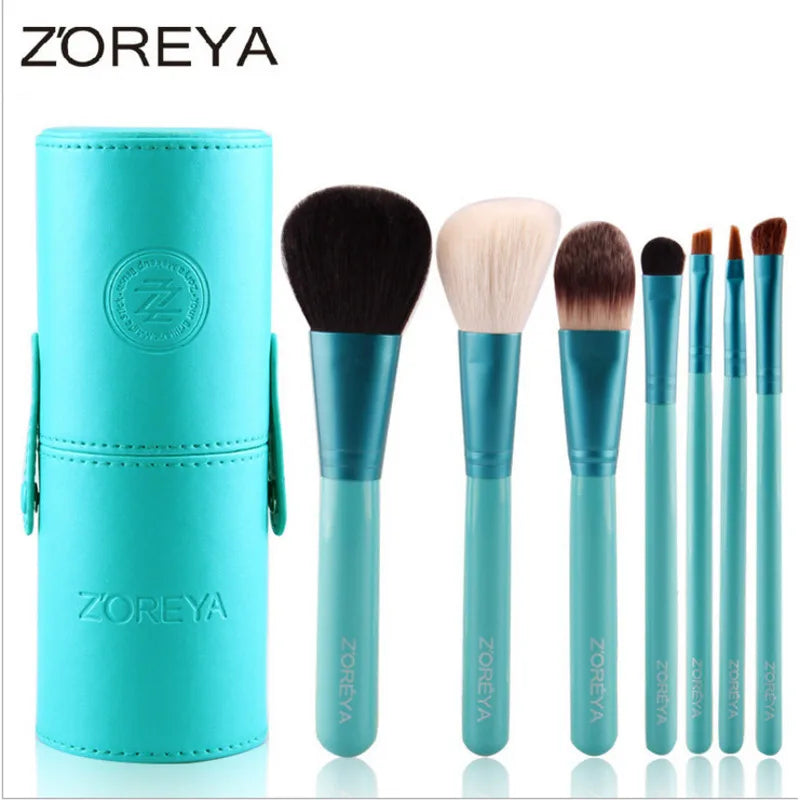 7-Piece Makeup Brush Set with PU Case | Eye, Face & Contour Makeup Brush Set QXL