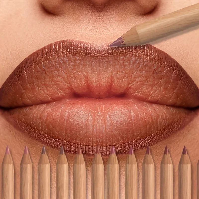6-Piece Matte Lip Liner Set | Waterproof Velvet Lip Pencil Lip Liner Set QXL