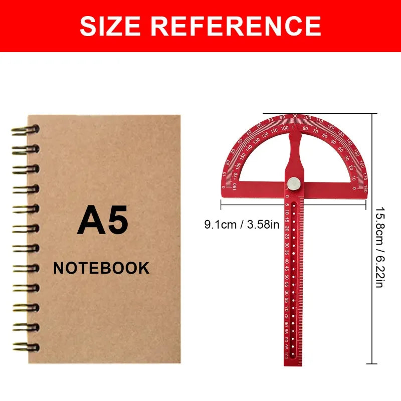 Aluminum Alloy Protractor Angle Marking Ruler | Woodworking Angle Protractor Ruler QXL