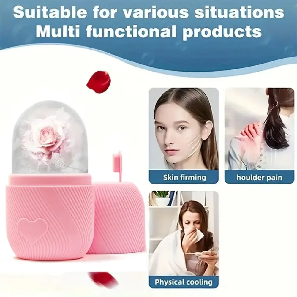 Silicone Ice Roller for Face | Cooling Facial Massager Tool Facial Ice Roller QXL