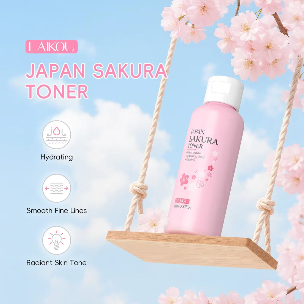 Laikou Sakura Hydrating Toner 100ml – Brightening & Oil Control Facial Toner QXL
