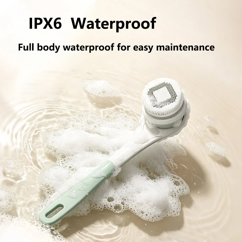 Electric Bath Brush 5 Heads IPX6 Waterproof Long Handle Scrubber Electric Bath Brush QXL