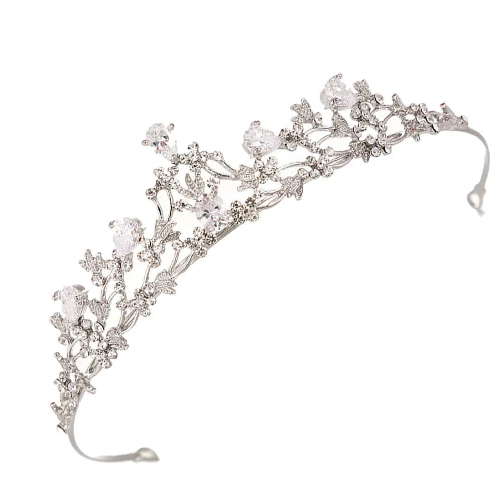 Dazzling Bridal Crown Tiara | Elegant Wedding Headdress Bridal Crown Tiara QXL