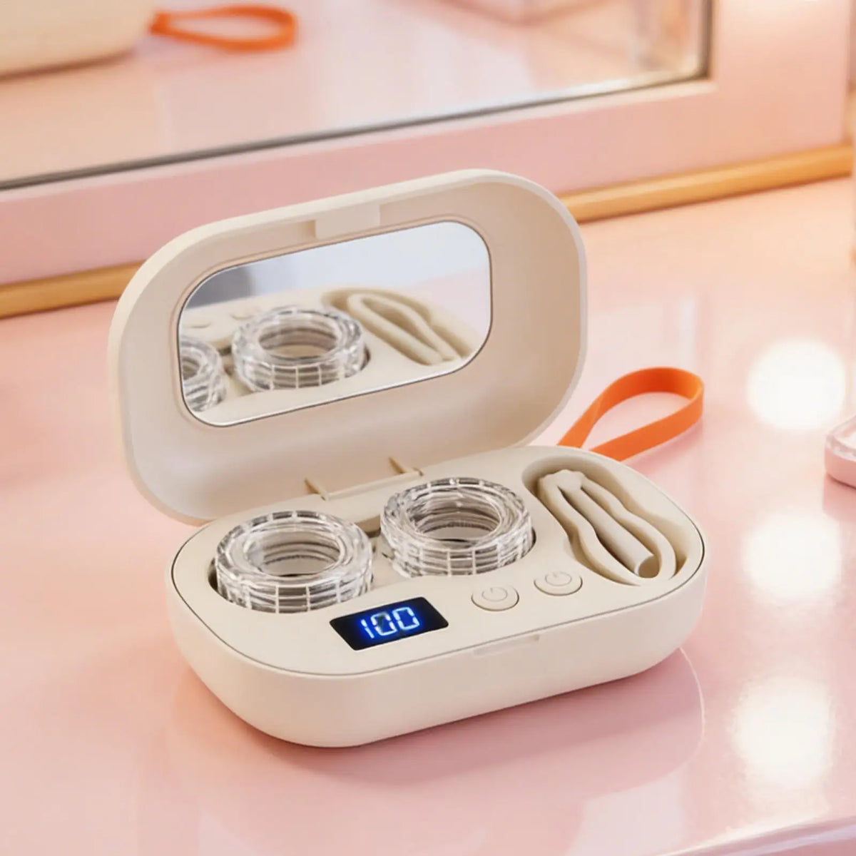 Ultrasonic Contact Lens Cleaner Case | USB-C, 3-Min Clean Lens Cleaning Case QXL