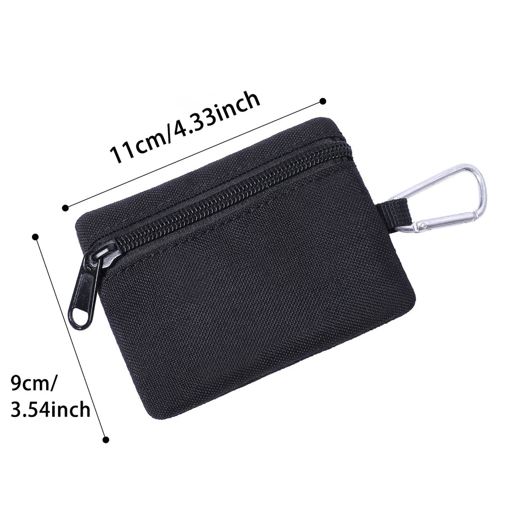 Mini Nylon Coin Purse & Key Pouch | Zipper Sports Wallet Mini Coin Purse QXL