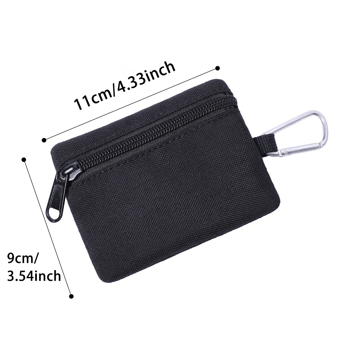 Mini Nylon Coin Purse & Key Pouch | Zipper Sports Wallet Mini Coin Purse QXL