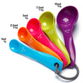 5-Piece Plastic Measuring Spoons Set | Baking Kitchen Tool Measuring Spoons Set QXL Default Title