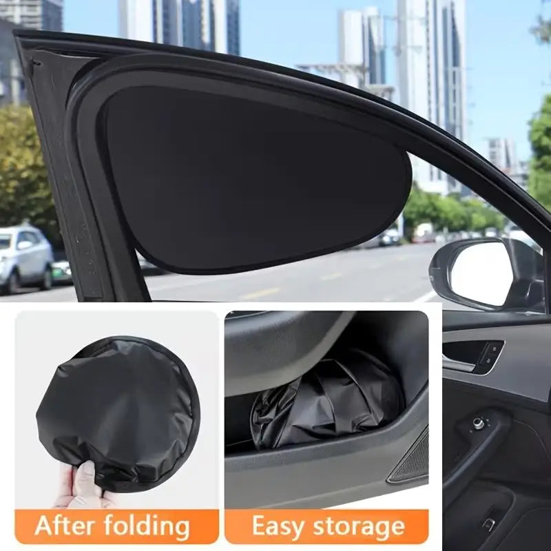 2-Pack Car Front Window Sunshades | Electrostatic Cling Film Car Window Sunshade QXL