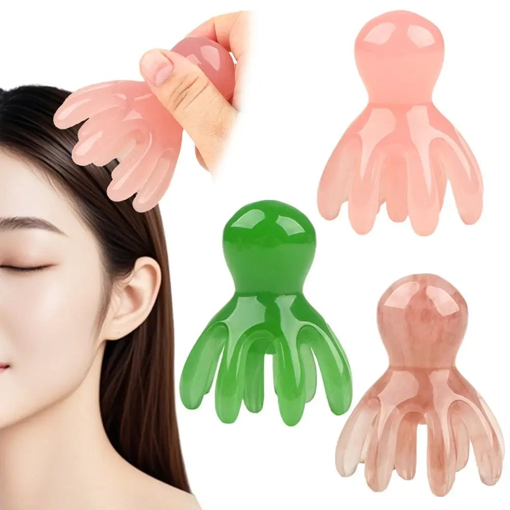 14-Tentacle Octopus Scalp Massager Comb | Resin Head Massager Scalp Massager Comb QXL