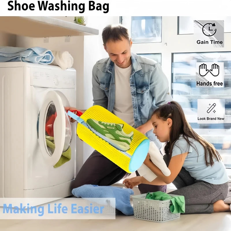 Shoe Washing Bag for Washing Machine | 360° Deep Clean Laundry Shoe Bag QXL