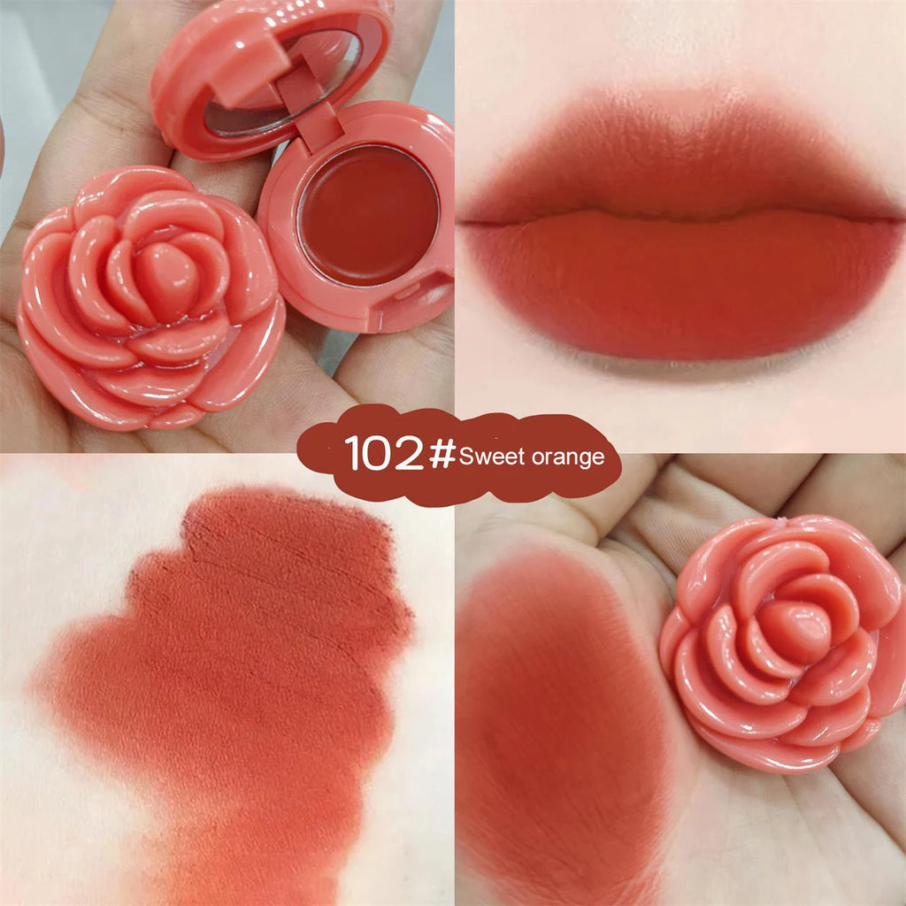 VERONNI Rose Matte Velvet Mousse Lip Clay | Long-Lasting Matte Lip Clay QXL 102 Orange