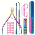 8-Piece Stainless Steel Nail Care Kit | Cuticle Pusher & Cutter Nail Care Kit QXL 8pcs
